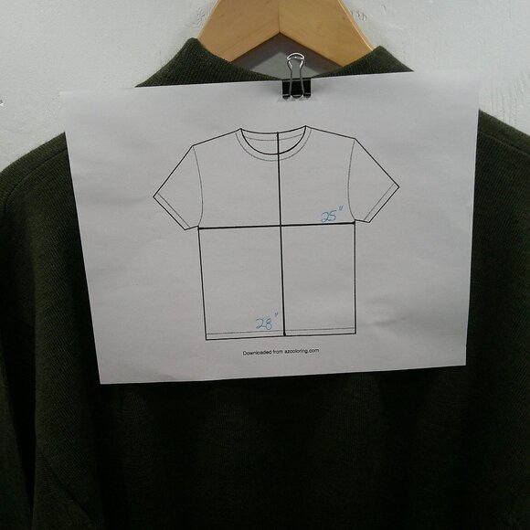 Brandini Italian Preppy Green Merino Wool Pull over Sweater Size L - Tall - Picture 5 of 6